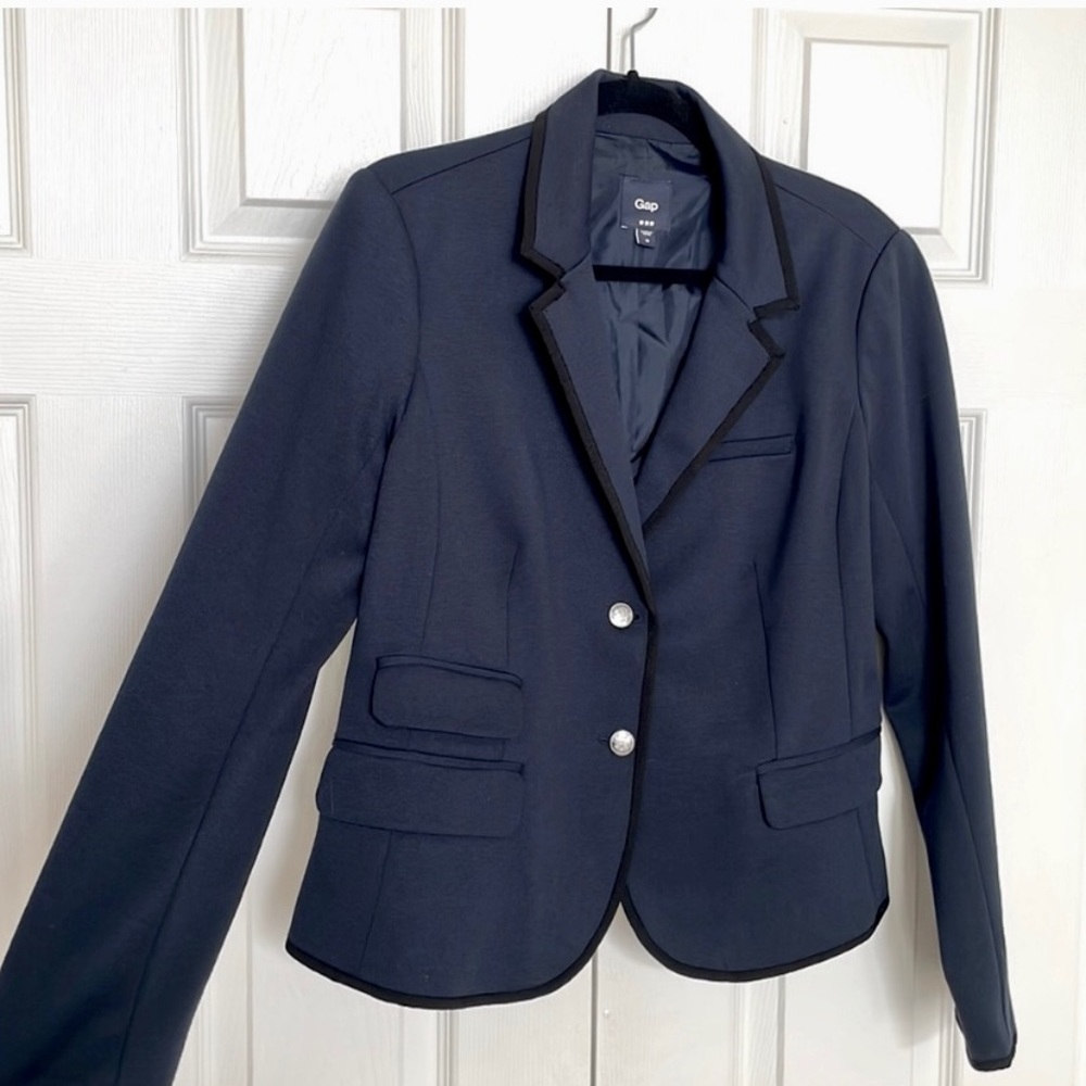 GAP Academy blazer navy blue with black trim sz 10